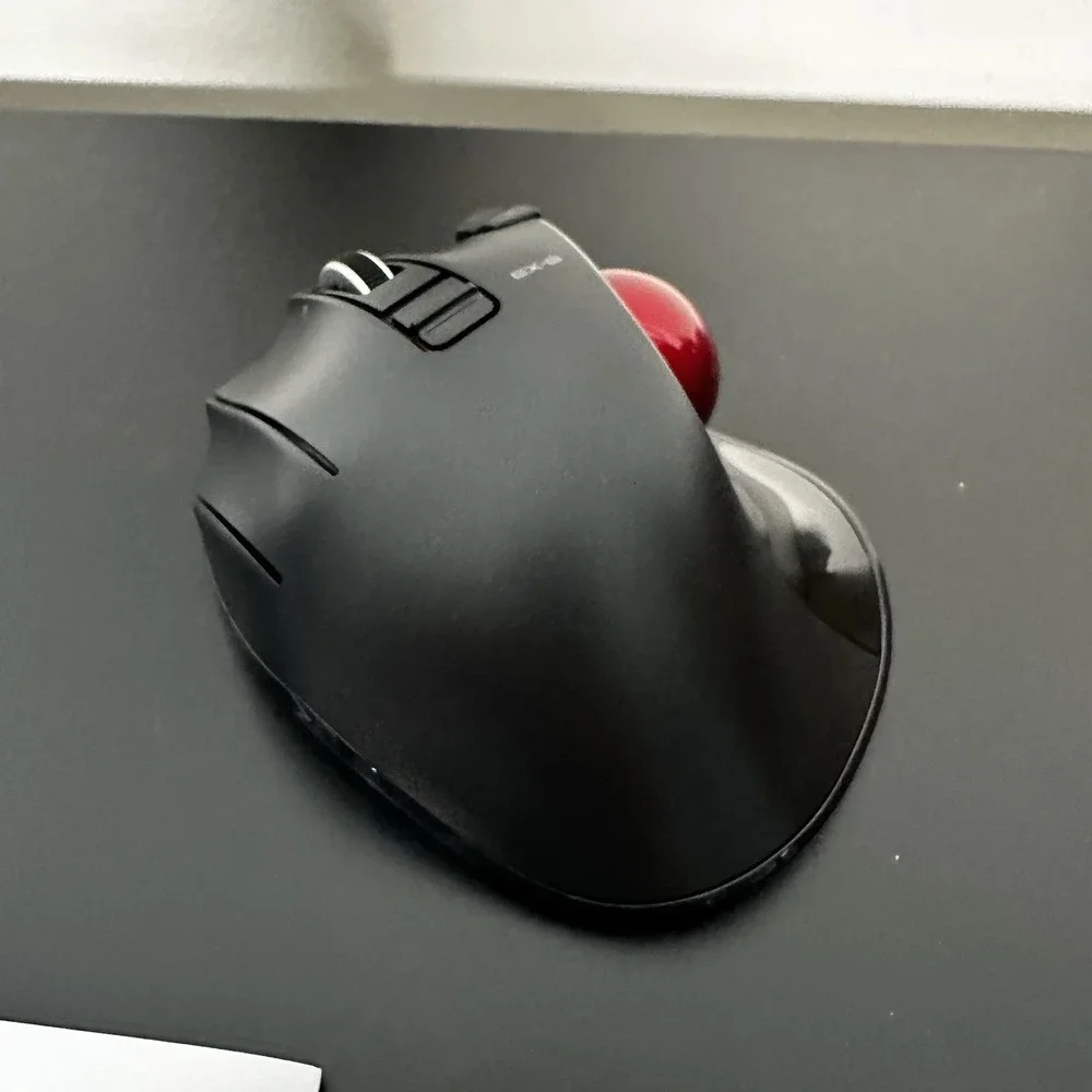 ELECOM EX-G Left Handed Trackball Mouse, 2.4 GHz USB Wireless, Ergonomic, Thumb
